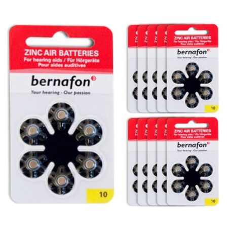 Baterie do aparatów słuchowych Bernafon 10 - zestaw 10 listków (60 szt baterii)