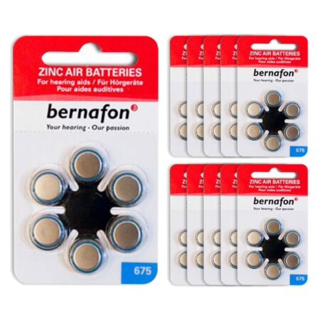 Baterie do aparatów słuchowych Bernafon 675 - zestaw 10 listków (60 szt baterii)