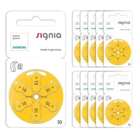 Baterie do aparatów słuchowych Signia 10 - zestaw 10 listków (60 szt baterii)