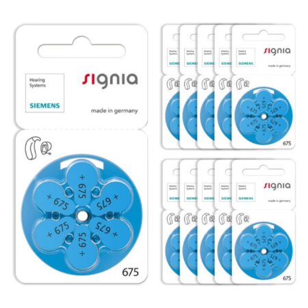Baterie do aparatów słuchowych Signia 675 - zestaw 10 listków (60 szt baterii)