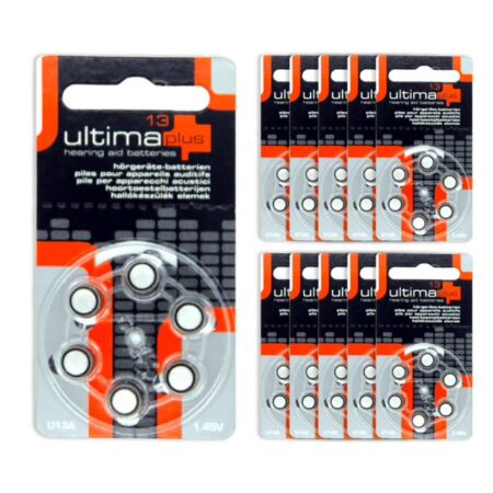 Baterie Ultima plus 13 do aparatów słuchowych - zestaw 10 listków (60 szt baterii)