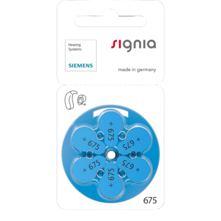 Baterie do aparatów słuchowych Signia 675- 1 listek (6 szt baterii)