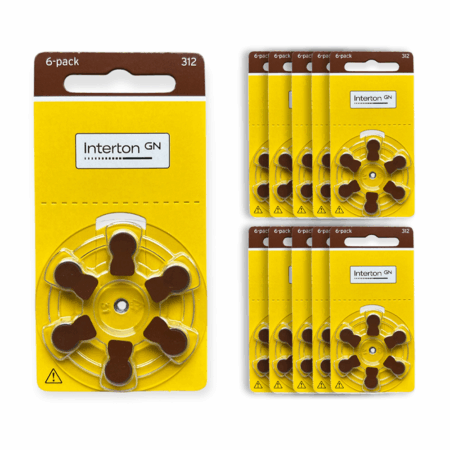 Baterie do aparatów słuchowych Interton 312 – 60 sztuk / 10 listków
