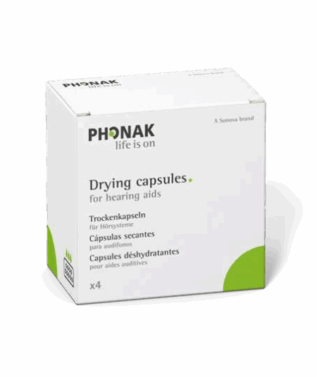 Kapsułki do osuszania aparatów słuchowych i wkładek Phonak 4 szt
