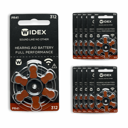 Baterie Widex 312 do aparatów słuchowych - 10 listków (60 sztuk)